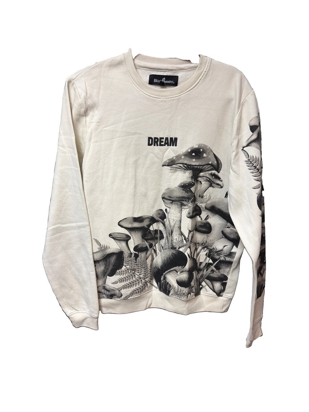 Blind Rooster Dream Cream Sweatshirt Mushrooms Size L G0036
